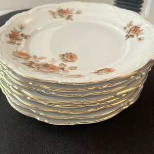 Vintage Bundle of 8 pcs Dessert plates Norway Rose by MITTERTEICH